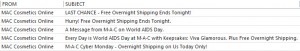 MAC Cyber Monday Subject Lines