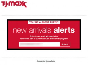 TJ MAxx landing page 1