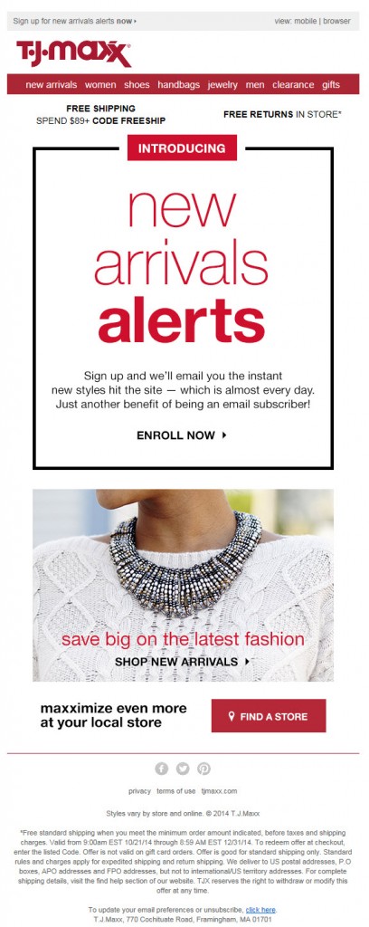 TJ Maxx email