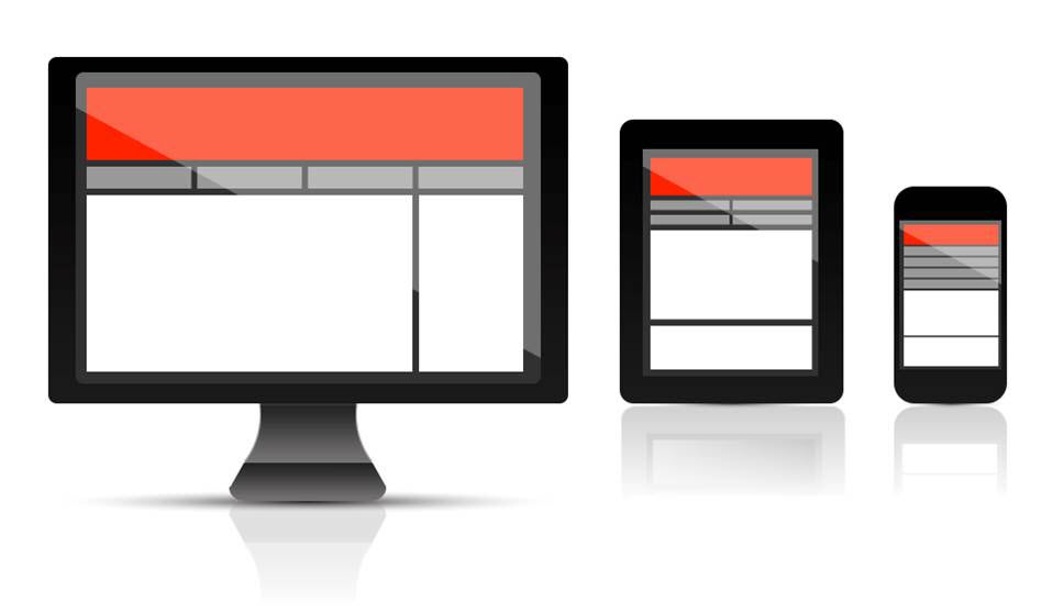 This image has an empty alt attribute; its file name is Responsive-Design-examples-on-three-screens.jpg